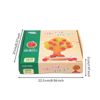 Fruit Tree Toy Hands-on Play Wooden Apple Tree Toy Natural Wood Hand-Eye Coordination Freestanding for Children
