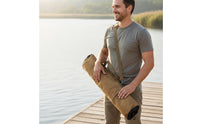 Lightweight Canvas Fishing Rod Bag Large Capacity Fishing Pole Storage Bag Wear-Resistant Adjustable Strap for Outdoor, Travel