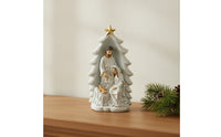 Family Figurine with Tree Compact Family of 3 Figurines Lightweight Sculptures for Mantel