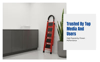 Folding Step Ladder, Thickened A-Frame, Alloy, Anti-Slip, Indoor Outdoor Use