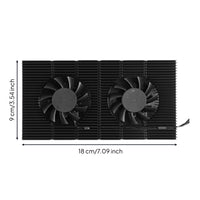 Graphics Card Backplate Chiller Active Cooling Thermal Sink with Fans Aluminum Alloy Graphics Card Rear Radiator