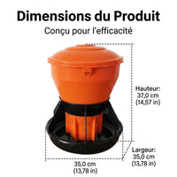 Automatic Piglet Feeder, 6-Compartment Sow Litter Piglet Feeder, Anti-Waste Polymer Pig Trough