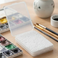 Absorbent Brush Cleaning Sponge with Case Portable Watercolor Brush Cleaner Porous Textured for Artists, Painters, Students, Sketching