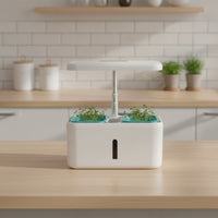 Full-Spectrum Hydroponic Planting Machine Self-Circulating Hydroponic Growing System Kit Telescopic Smart Grower with Grow Light Adjustable for Apartment Dwellers, Beginners, Kitchen, Office