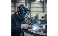 Auto-Darkening Metalworking Helmet /IR Protection Metalworking Helmet with Sensors Hands Complete-Coverage Guard for Welders