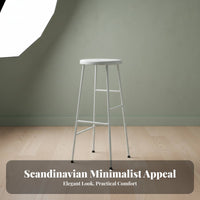 Nordic Design Bar Stool with Backrest Modern design Counter Chair Minimalist Aesthetic Home Furniture Built-in Footrest for Homeowners, Cafe Owners, Adults, Kitchen Island, Restaurant, Dining Room, Office Breakroom