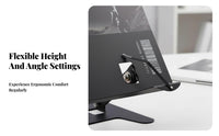 Foldable Adjustable Desktop Bookrest Multi-Functional Adjustable literature Easel With leaf Holders Book Stand Handscomplimentary for Office Workers, Professionals, Bedroom, Library, Kitchen, teleconference Calls