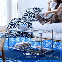 Bauhaus Inspired 2-Tier Coffee Table Minimalist Design 2-Tier Modular Table With Storage Shelf Living Room Furniture Easy to Clean for Interior Designers, Design Enthusiasts, Homeowners, Lounge, Studio Apartment, Reception Area, Bedroom