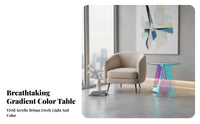 Rainbow Effect Iridescent circular table Light Luxury & design Circular Iridescent Stand space-saving Size Household Furniture Modern Design for Interior Designers, Apartment Dwellers, Young Adults, Balcony, Small areas, Bedroom, Reception Area