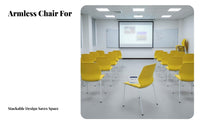 Stackable Design Armless Molded Shell Chair Space-Saving Armless Utility Chair Minimalist & aesthetic Multipurpose Seat Ergonomic Support for Office Workers, Event Planners, Business Owners, Conference Room, Reception Area, Home