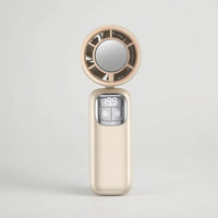 Folding Fan with Lanyard Compact Rechargeable Fan with Display for Commuters