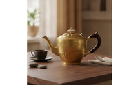 Decorative Teapot Engraved Brass Teapot Vintage-Style Decorative Piece for Decorators