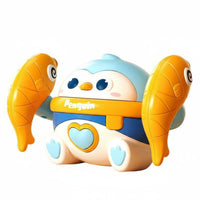 Lights and Music Musical Light up Penguin Early Development Electric Crawling Penguin Voice Activated Rolling Toy for Toddlers