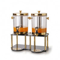 Transparent Dual Beverage Dispenser Clear Double Beverage Dispenser Detachable Easy to Clean for Buffet, Hotel Breakfast, Party
