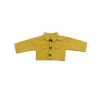 Miniature Doll Denim Jacket Long-Sleeve Doll Jacket Casual Clothing Stylish for Dollhouse Display