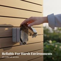 Dustproof Outdoor Electrical Socket Retardant Waterproof Outlet Box Easy to Install for Bathroom, Charging Station, Balcony