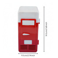 USB Mini Fridge Compact Mini USB Fridge Plug and Play Refrigerator for Office Workers, Students
