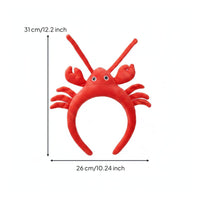 Cute Crustacean Headband Photo Prop Soft Toy Crustacean Hair Band Funny Crab Costume Headband for Party, Stage