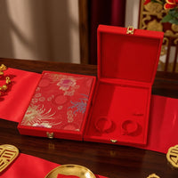 Floral Jewelry Storage Box Rectangular Jewelry Box with Hinged Lid Stylish Secure for Dressing Table