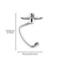 Food Grade Stainless Steel Mixer Bread Mixture Hook Dishwasher Safe Mixer Wire Whip Easy to Install Baking Accessory for Bakers, Home Cooks