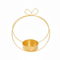 metallic gold Finish Geometric Wireframe holder With Handle Table Centerpiece Minimalist & fashion event planning Supply adaptable for Florists, Home Decorators, Grand exposed-workings, Weddings, Parties, Cafes