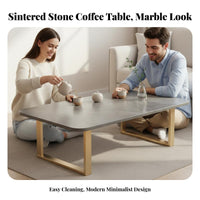 Small Space space-efficient dual-level Rectangular Table Minimalist Design Living Room Furnishing High-End Feel Home Furniture Easy to Clean for Homeowners, Families, Parents, Lounge Area, Office