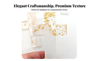 Resin Cross Ornament DIY Friendly Gold Foil Cross Handmade House Decoration for Interior Stylists, Gift Donors, Refrigerator, Office