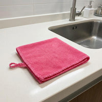 Small Microfibre Cloth and Dish Cloths, 30cm X 30cm Microfiber Towel with Hanging Loop, Absorbent Plain Weave Fabric for Kitchen and Kindergarten