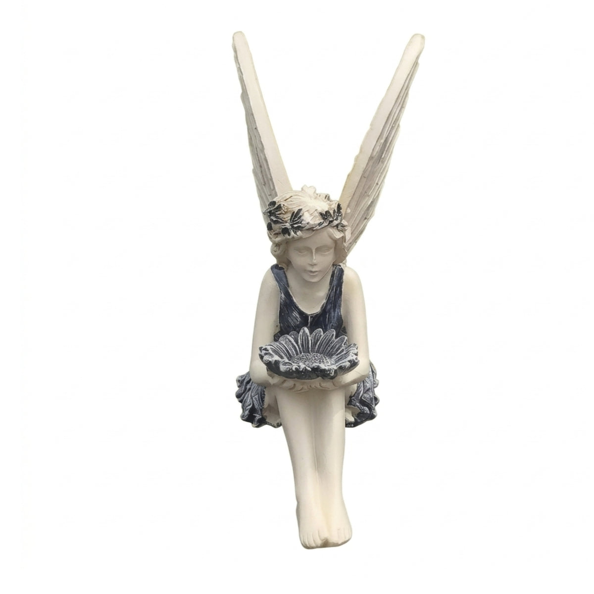 Angel Girl Figurine Flower Bowl Garden Angel Statue Yard Decoration Ornamental Home Decor Hand-Cast for Courtyard