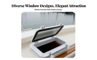 Waterproof Watertight Marine Window Long-Lasting Rubber Seal Marine Porthole Tempered Glass Porthole Anti for DIY Enthusiasts