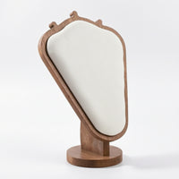 Spiral-shapedShaped Jewelry Display Stand with Wooden Base Padded Necklace Organizer Upright Necklace Display Stand Soft Mat for Jewelers, Live-Stream Presentations