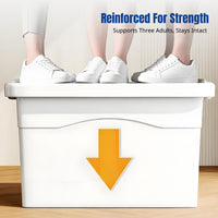 Plastic Storage Box, Extra Large Capacity, Thickened Organizer, Home, Clothes, Quilt, Toys, Flip Lid, No Partition