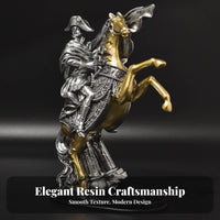 European Design Napoleon on Horseback Statue Unique Art Piece Knight on Horseback Statue Exquisite Details for History Buffs, Office