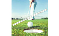 Golf Putting Guide Printed Text Putting Stroke Guide White and Jet & Athletic Gear for Indoor
