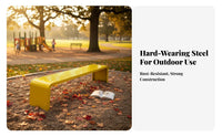 Colorful Slatted Bench Rustresistant Slatted Outdoor Bench Comfortable Support Bracing Garden Seating for Families, Property Managers