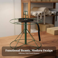 Metal Zipper Turntable Smooth Rotation Zipper Reel Stand Reinforced Design Double Cone Material Dispenser for Craftsmen, Upholsterers, Production Line