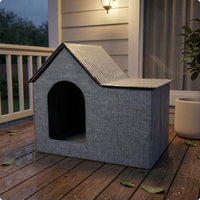 Foldable Pet House textile Covered Foldable Cat House Arched Entrance Cat Shelter for Cats