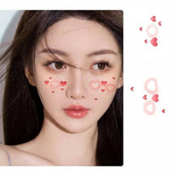 Multi-Color Colorful Heart Sticker Sheet stick-on Valentine's Face Decal Cute Design Temporary Romantic these stickerse for Young Women, Makeup lovers, Halloween, Christmas, celebrations, Photo Shoots