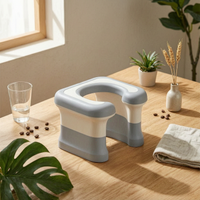 Squat Toilet Converter Seat Portable Bathroom Aid Easy to Clean for Elderly