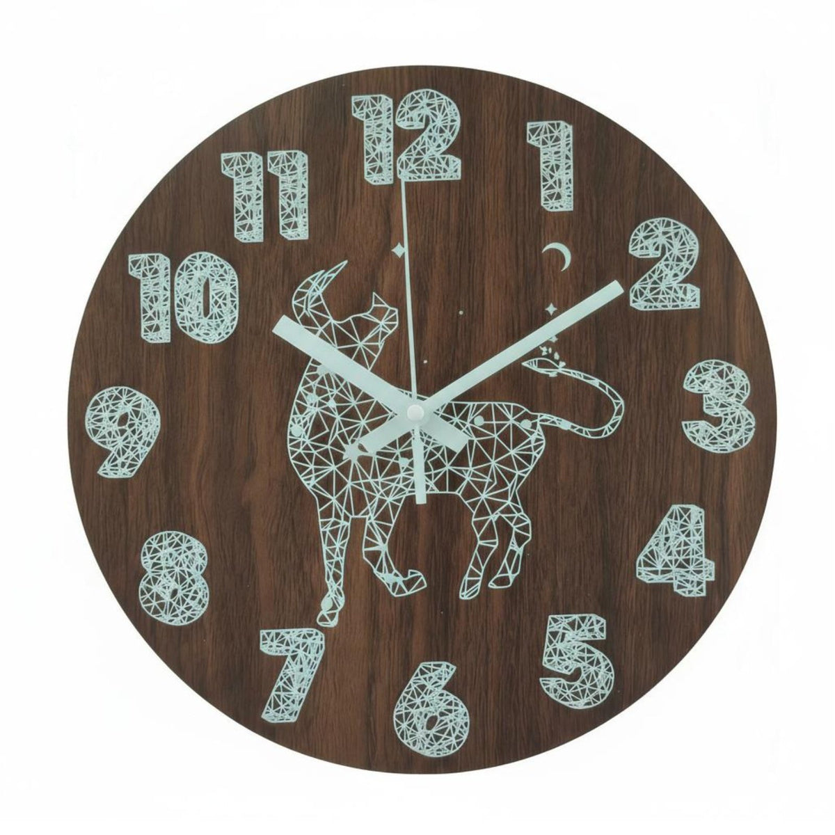 Easy to Read at Night Illuminate in the Dark Wall Clock Creative Design Luminous Wall Clock Large Numerals for Teens, Bedroom, Living Room