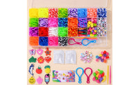 Beginner-Friendly Rubber Band Bracelet Kit Elastic Bracelet Making Kit with Loom Allall-Inclusive Toy Vibrant for Children, Beginners, Crafters, Home, Classroom