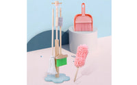 6 Pieces Wooden Cleaning Toy Set Easy to Storage Pretend Play Kit Skill-Building