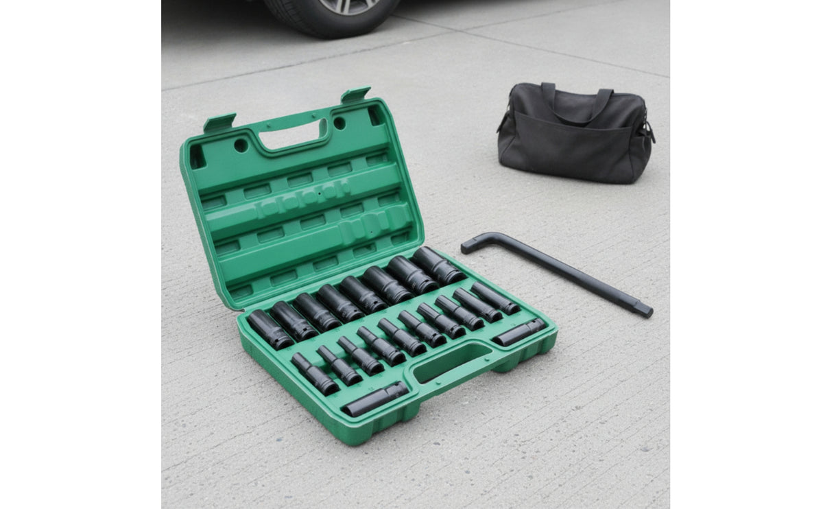 Hex Socket Wrench Tool Kit Manual Tool Kit with Case Rust-Resistant Hand Tools Sturdy for DIYers