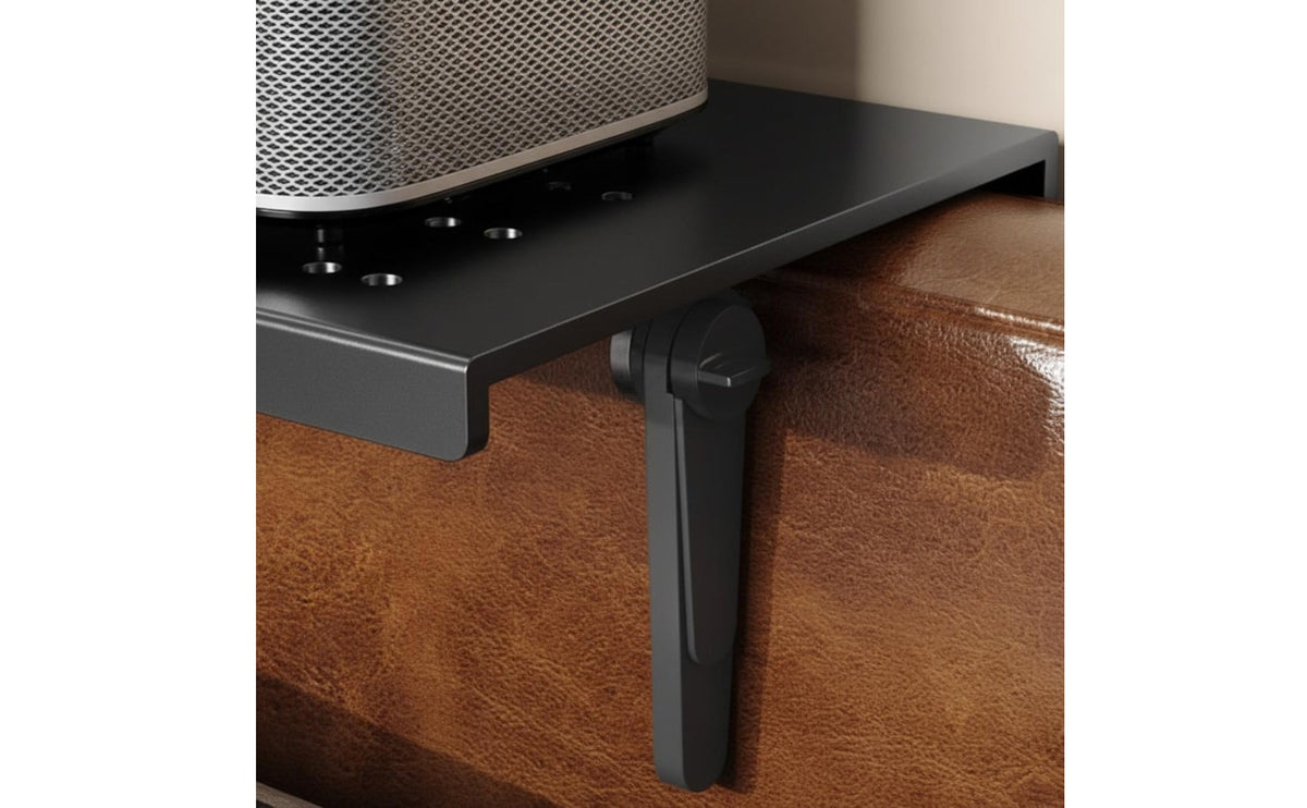 No-Tools-Needed Display Device Shelf Easy Installation Headboard Display Device Stand Space Saving Cable Box Wall Mount for Renters, Students, Bedroom