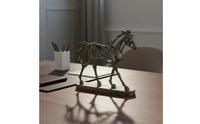 Iron Horse Sculpture Gift Box Equine Sculpture Figurine Vintage Style Home Decor for Office, Desk