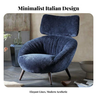 Minimalist Design Upholstered Highrear Armchair Signature design Upholstered highrear armchair Textured Upholstery Single Sofa Thick Cushioned for Adults, Homeowners, Book Lovers, Bedroom, Lounge Area, study corner, Home Office