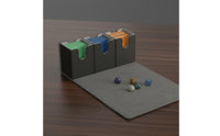 Triple-Function Card Storage Box Non-Slip Textured Finish Adaptable Trading Card Case Multi-Deck Carrying Case Includes Dividers