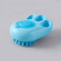 Cat Brush for Short Haired Cats and Long Haired Cats, Paw Shape Cat Grooming Brush with Soft Silicone Bristles, Multi-functional Pet Grooming