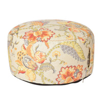 Vintage and elegance Round serpentPrint Pouf adaptable Mandala Pillow with fringed tasselss Thick and Comfortable Floor Seating plush feel for Meditators, stretching Practitioners, Adults, Bay area, Living Room, Bedroom, Meditation Space