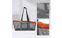 Mesh Pet Carrier Structured Tote Bag Long-Lasting for Travel, Car Rides